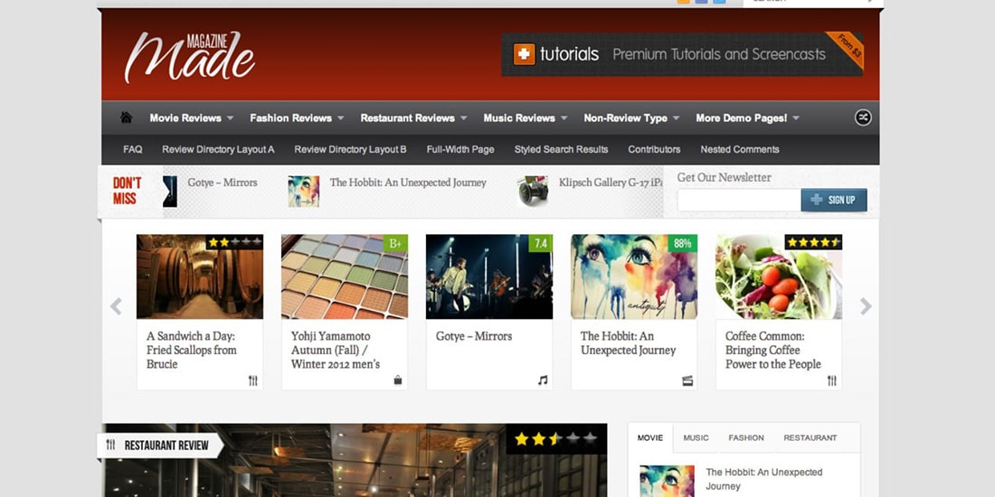 Made - Responsive Review Magazine Theme 