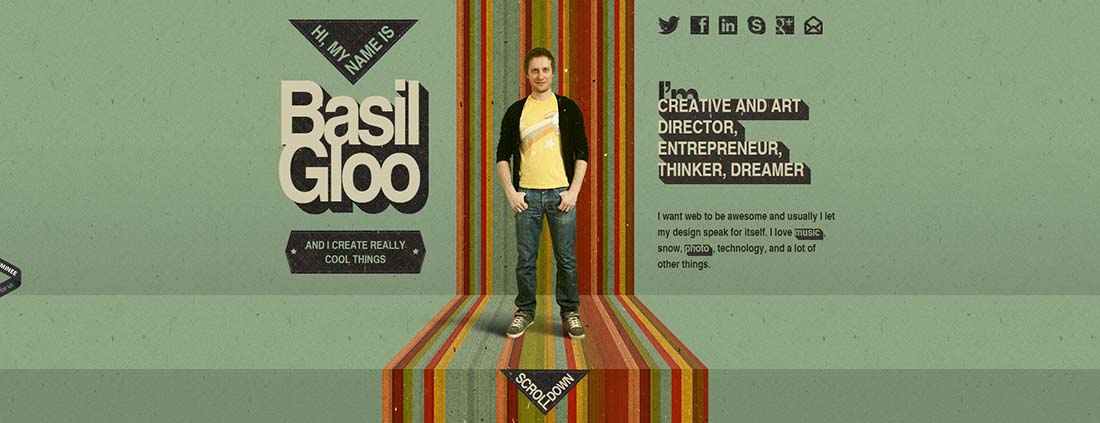basil gloo Single Page Website Design