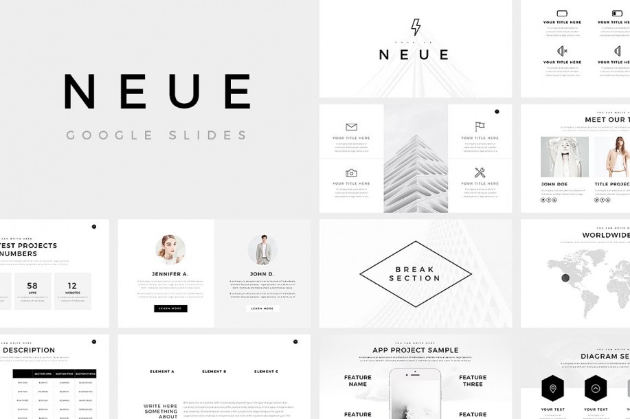 Neue Minimal Slides Template