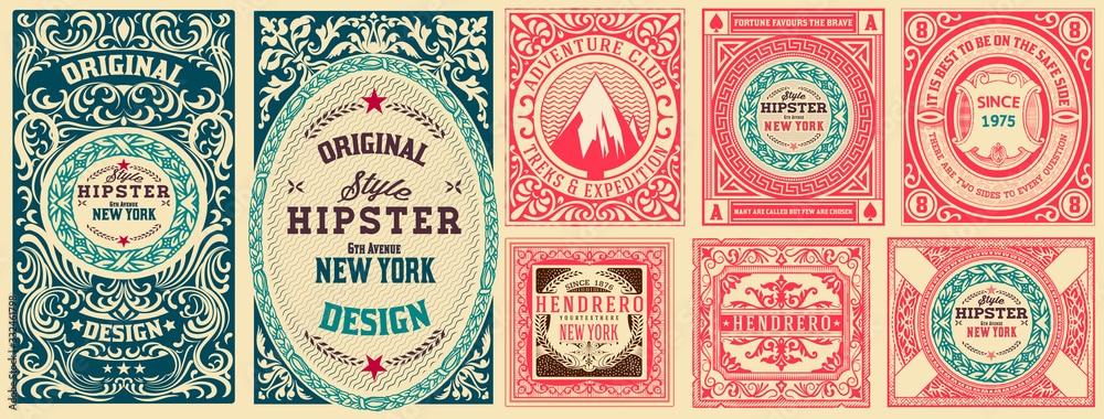 20 Free Retro and Vintage Vectors: Beautiful Vector Layered Vintage Labels