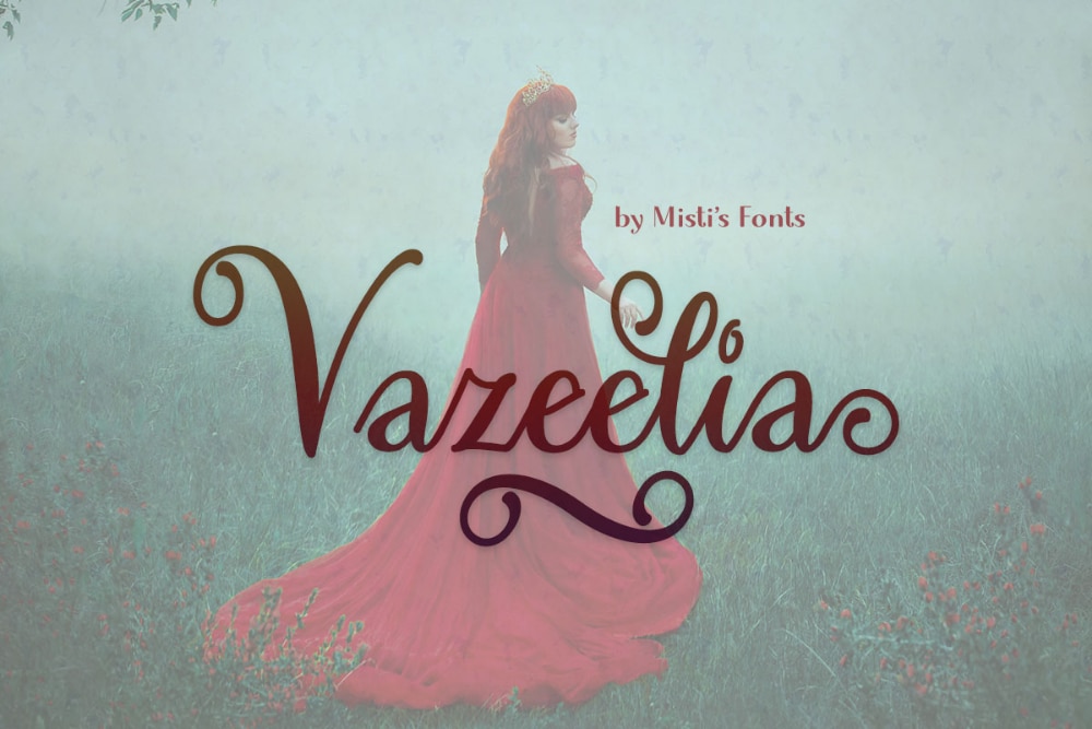 Glamourous Fonts for Designers working in Fashion Industry: Vazeelia