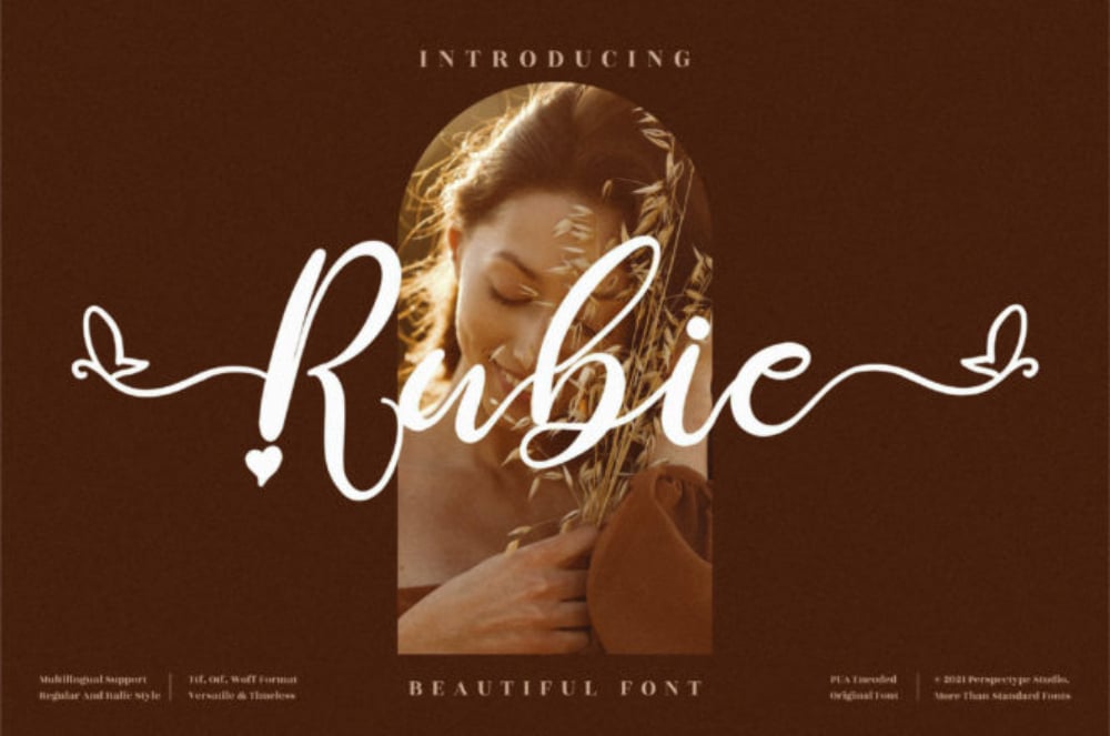 Free Strong Fonts for Website Headers: Rubie