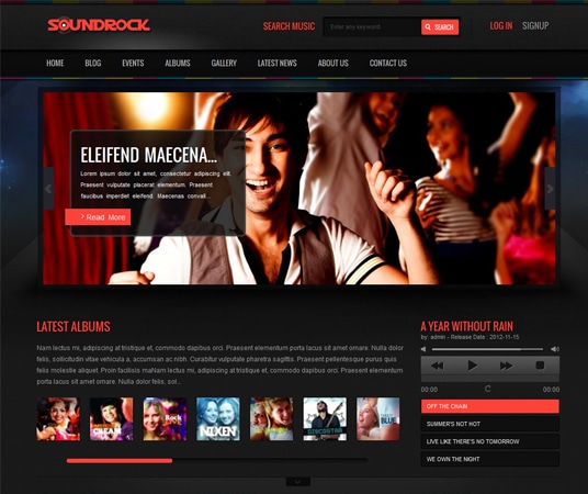 Sound Rock Website Template