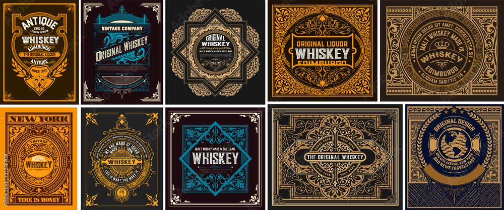 20 Free Retro & Vintage Vectors: Mega Set of 10 Vector Layered Vintage Labels