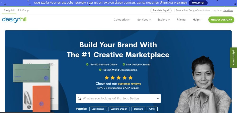 Best Design Contest Websites: DesignHill