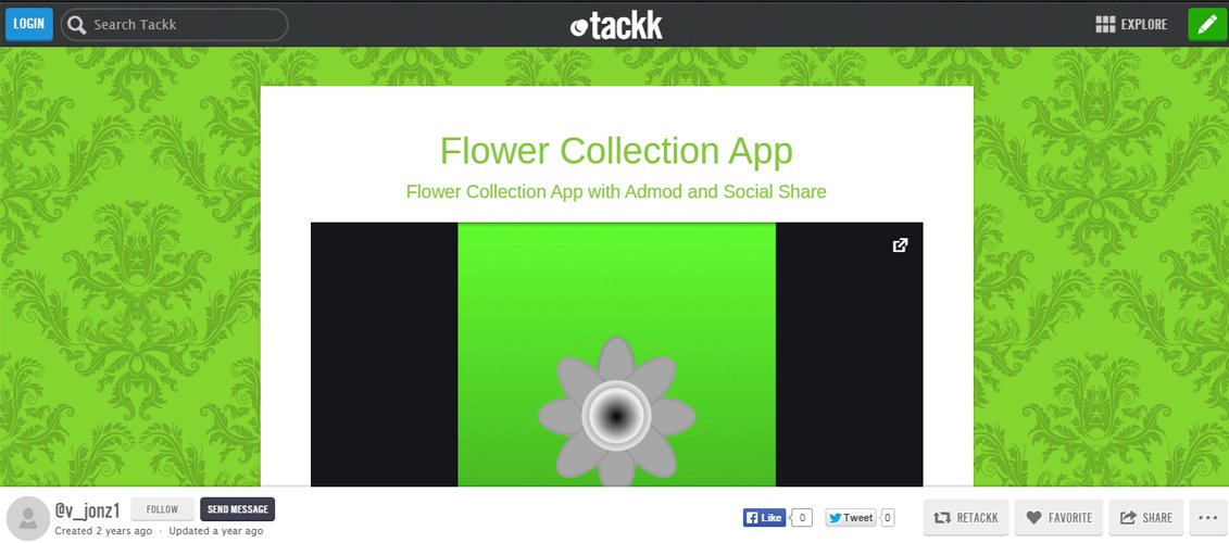 Flower Collection App with Admod and Social Share