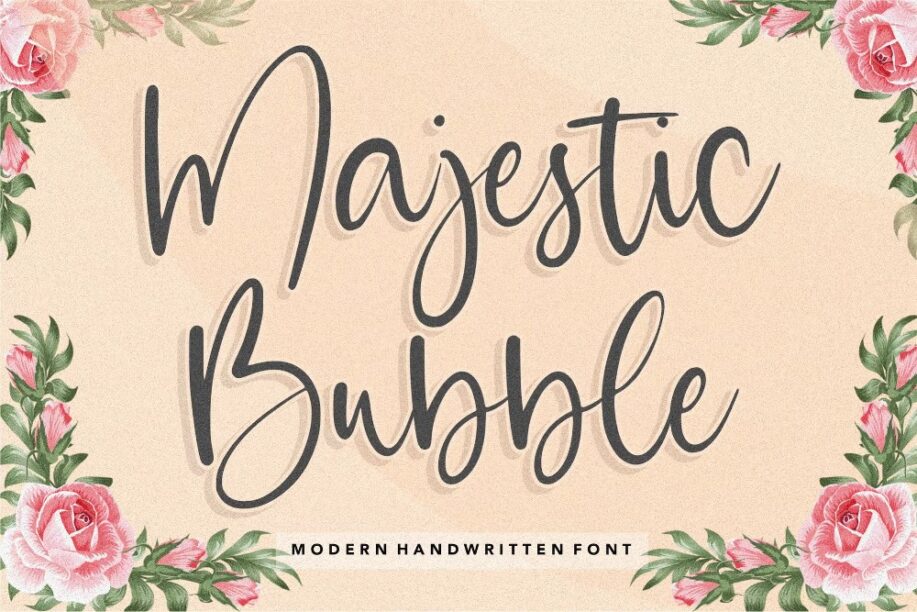 Majestic Bubble Script Font