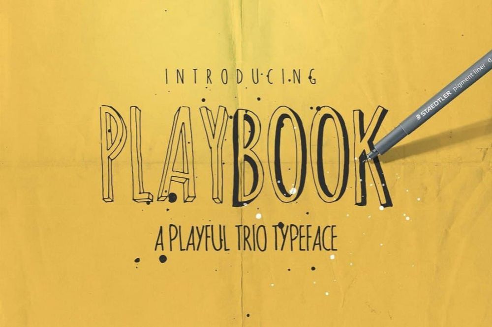 20 Best Outline Fonts to Give Your Design an Edge- PlayBook Font