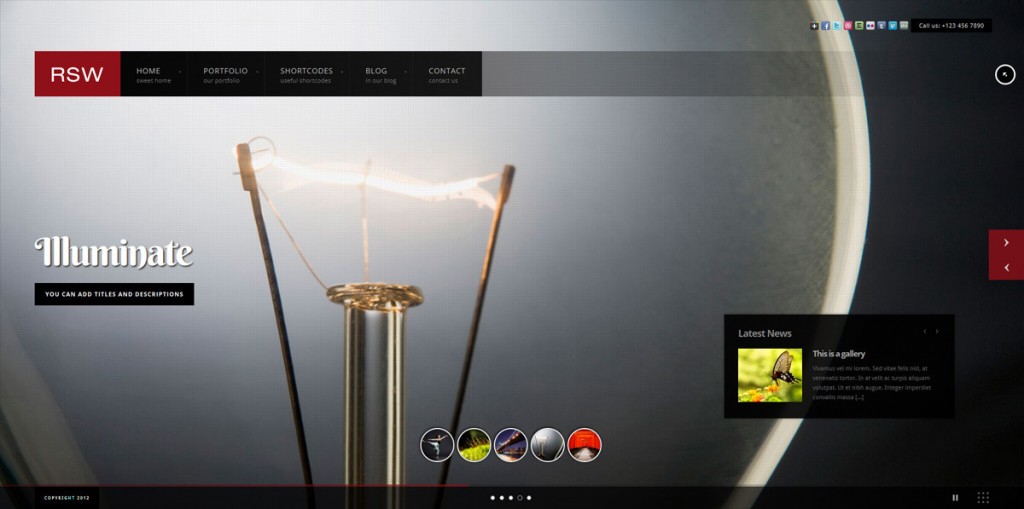Responsive Fullscreen Studio Website Template