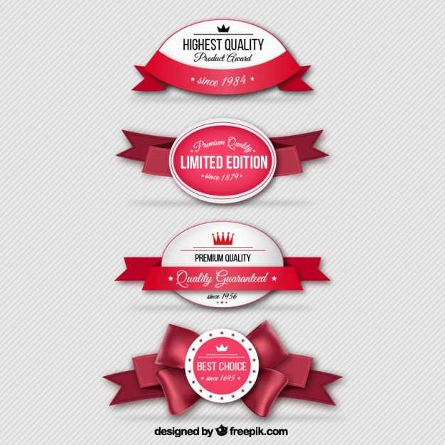 Retro badges ribbons