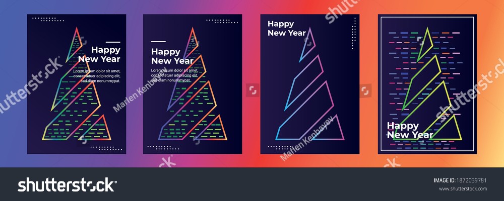 19. Shutterstock: New Year Greeting Card Design Stylized