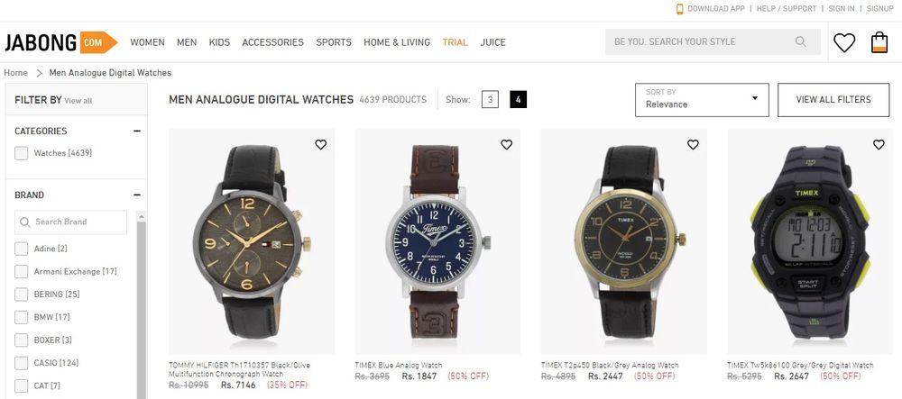 Best Practices for Site Search Design for Your Website - Sort and Filter options