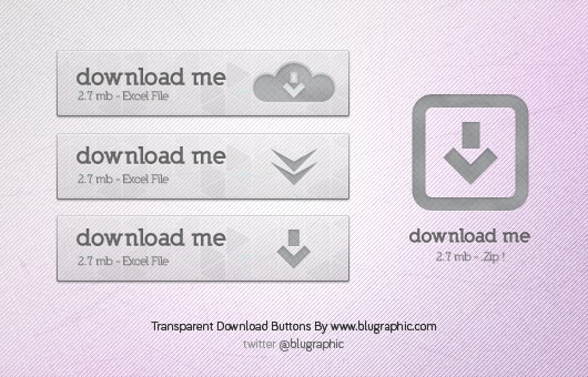Transparent Download Button Free PSD