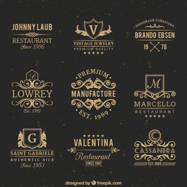 Vintage badges