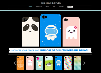Designer iPhone Cases Website Template