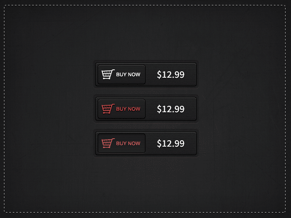 Dark Buy Now Buttons Free PSD
