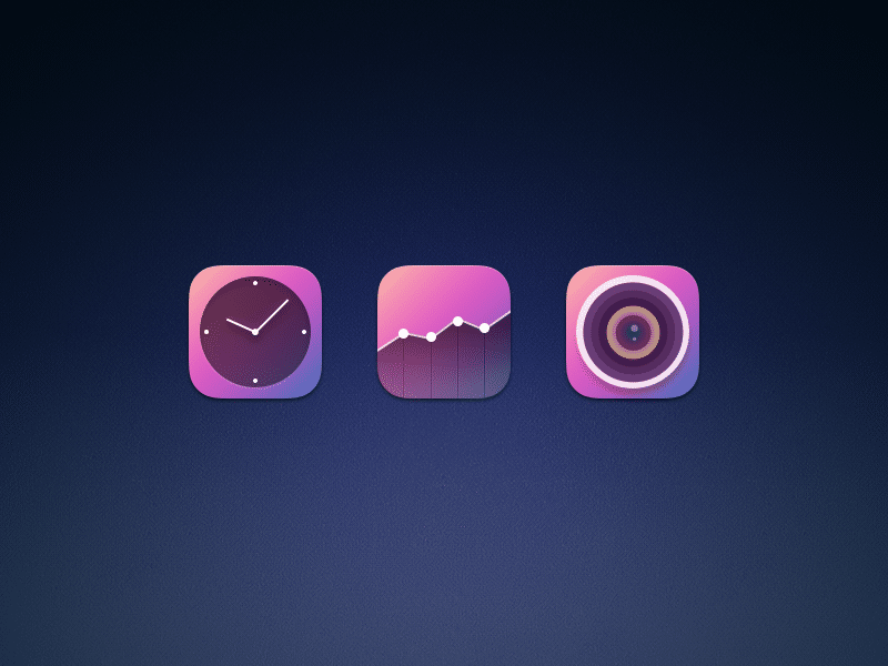 Icons Freebie [Clock, Stocks, Camera]