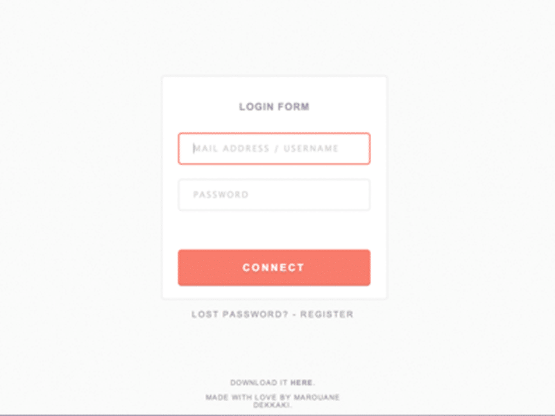 Login Register Form